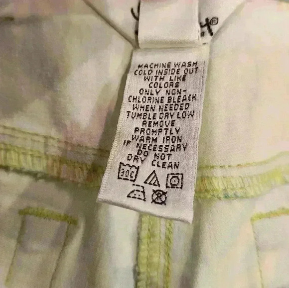 Women's Lilly Pulitzer Wind Chimes Leaf Green Pink Floral Jeans Sz 2 $108 - Picture 7 of 9